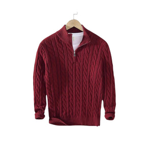 SaintGarnier™ Clément Half-Zip Knit | Premium Cotton Sweater
