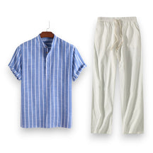 SaintGarnier™ | Coastal Stripes Summer Set – Relaxed Shirt & Pants