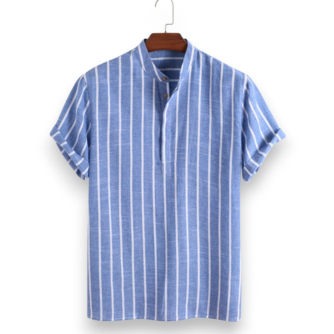 SaintGarnier™ | Coastal Stripes Summer Set – Relaxed Shirt & Pants