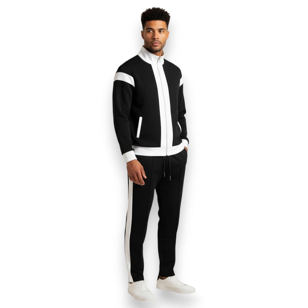 SaintGarnier™ | Contrast Mesh Set – Zip Jacket & Joggers