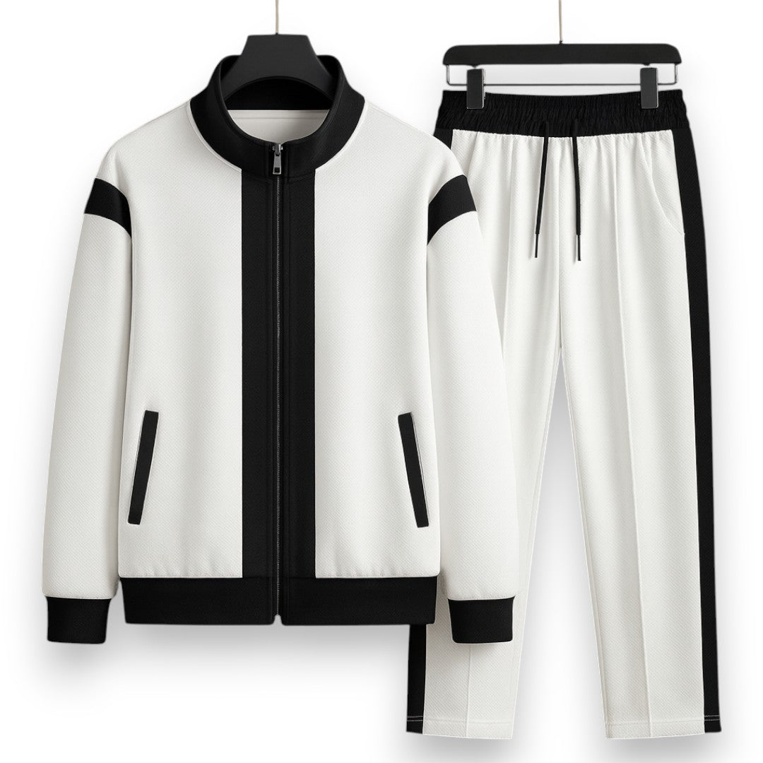 SaintGarnier™ | Contrast Mesh Set – Zip Jacket & Joggers