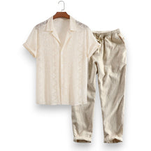 SaintGarnier™ | Earth Tone Summer Set – Relaxed Shirt & Pants