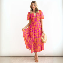 SaintGarnier™ | Elara Summer Bloom Maxi Dres