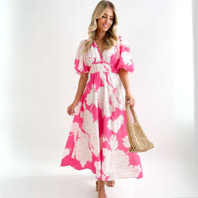 SaintGarnier™ | Elara Summer Bloom Maxi Dres