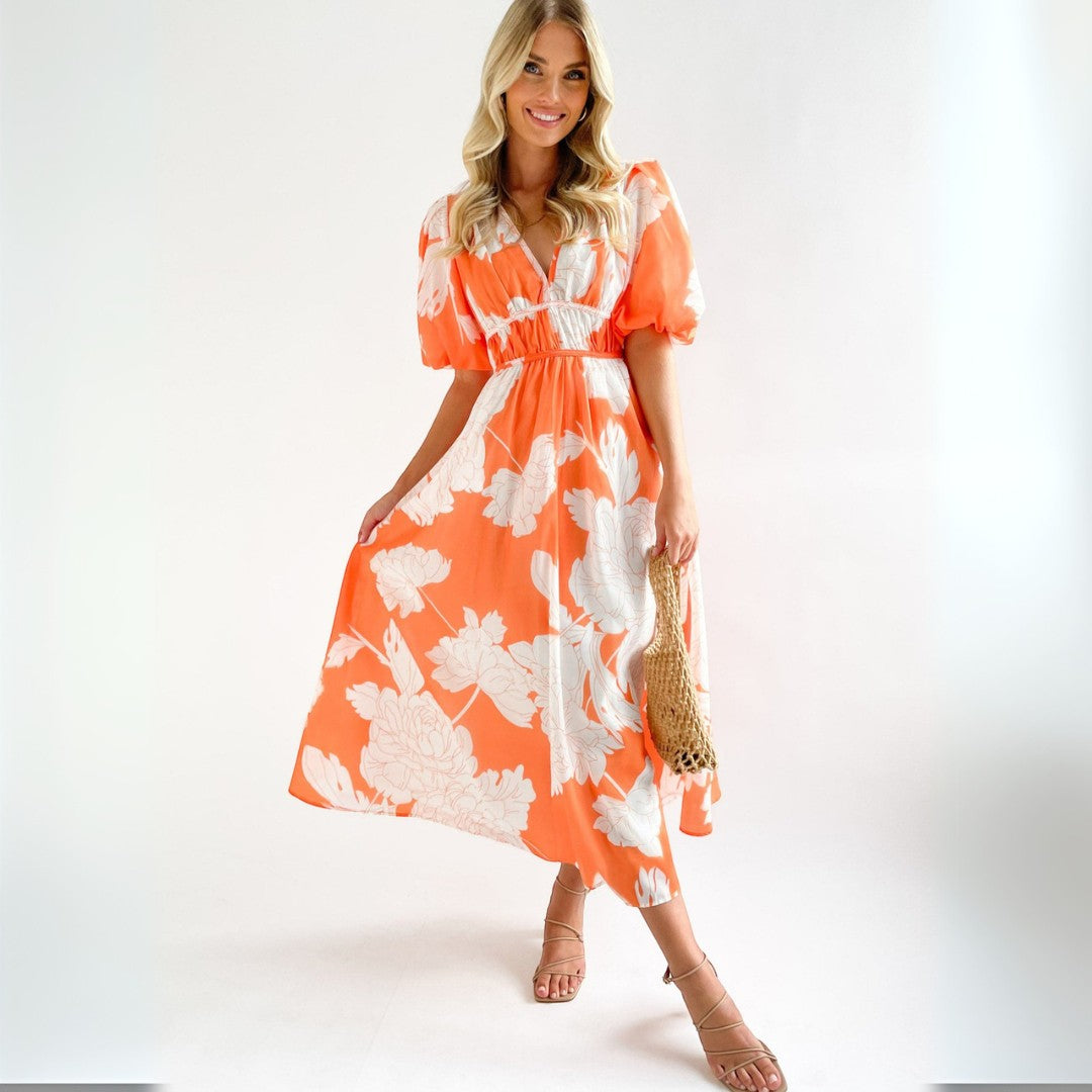 SaintGarnier™ | Elara Summer Bloom Maxi Dres