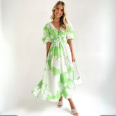 SaintGarnier™ | Elara Summer Bloom Maxi Dres