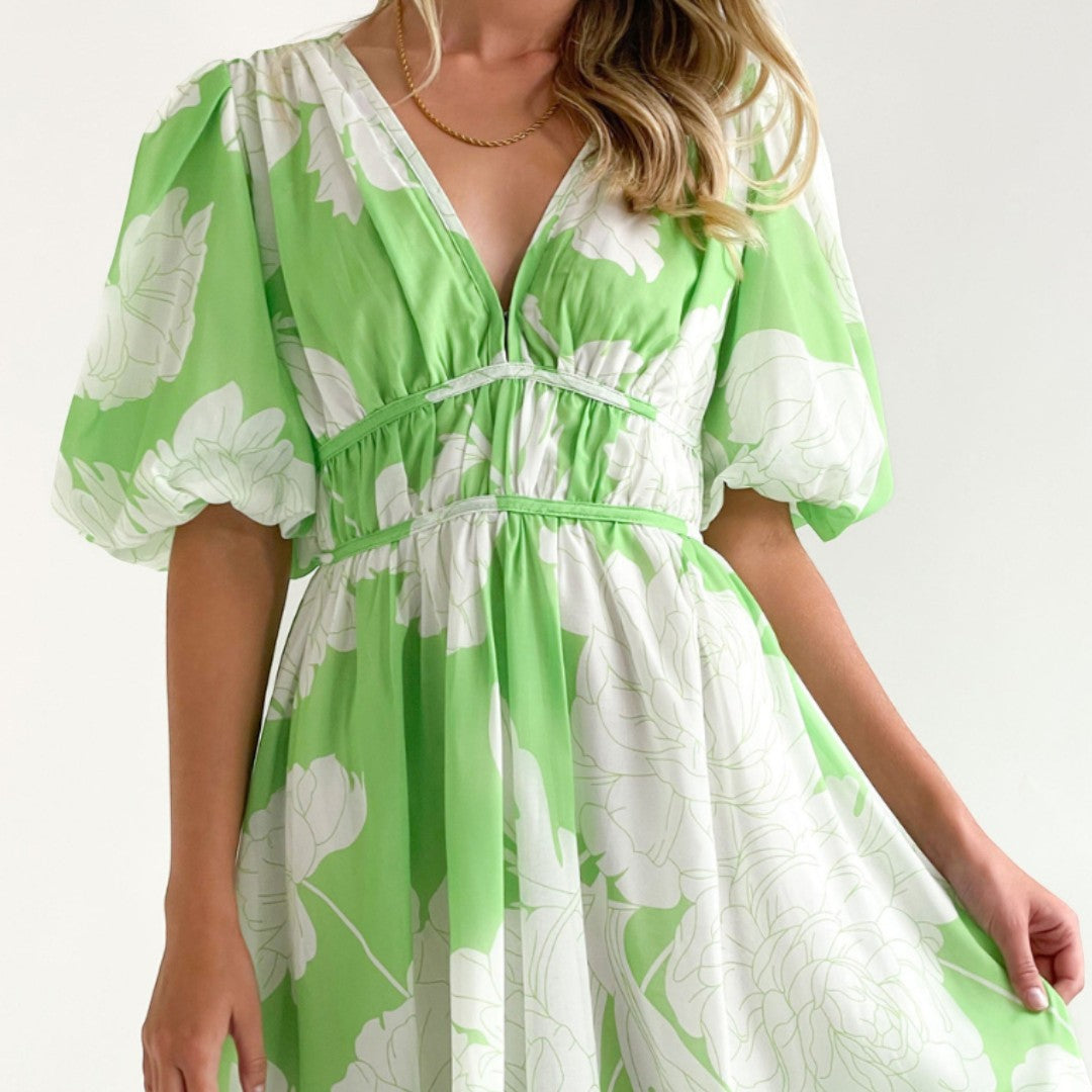 SaintGarnier™ | Elara Summer Bloom Maxi Dres