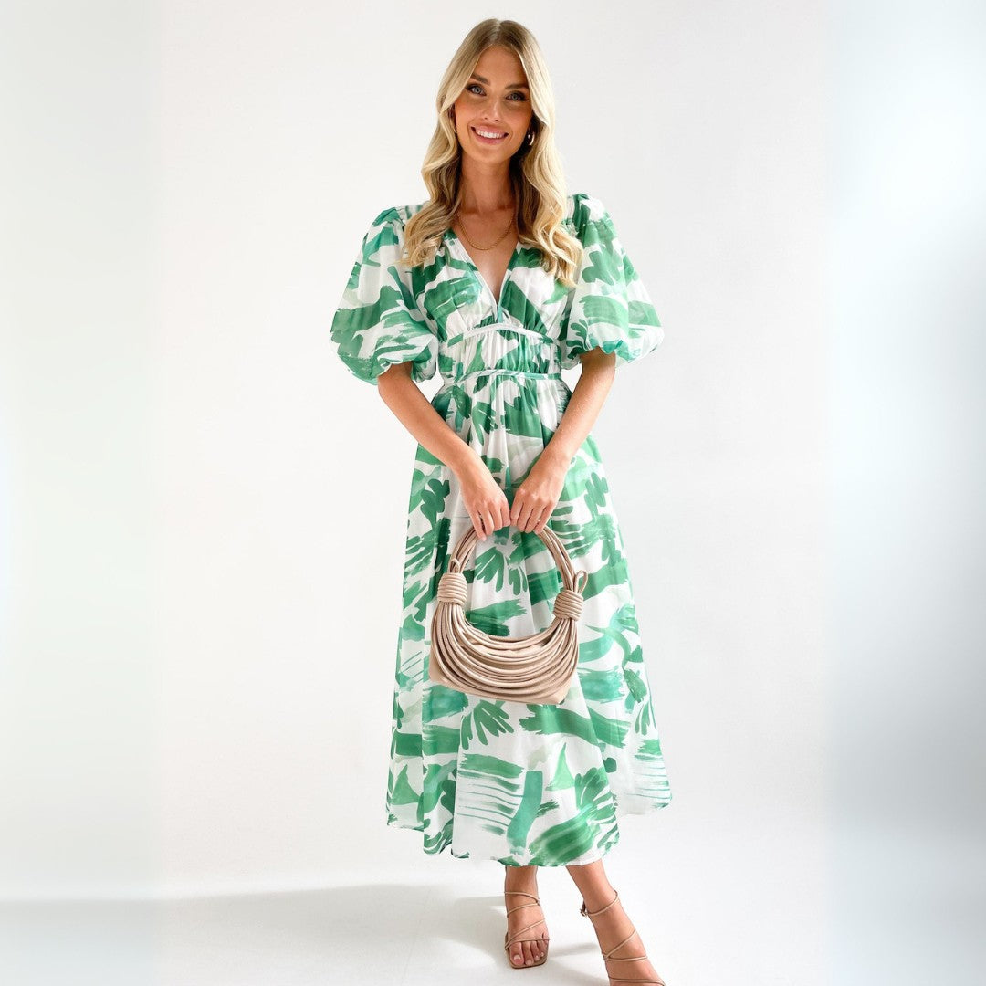 SaintGarnier™ | Elara Summer Bloom Maxi Dres