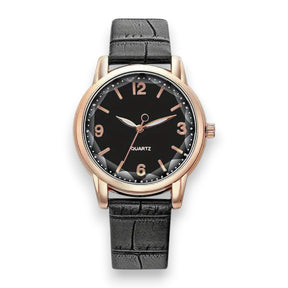 SaintGarnier™  Élise Leather Strap Quartz Watch