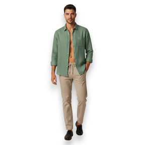 SaintGarnier™ | Executive Linen Set – Long-Sleeve Shirt & Pants