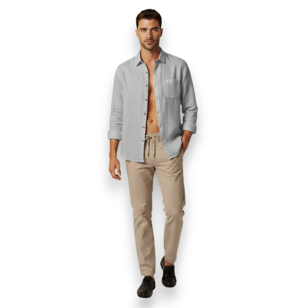 SaintGarnier™ | Executive Linen Set – Long-Sleeve Shirt & Pants