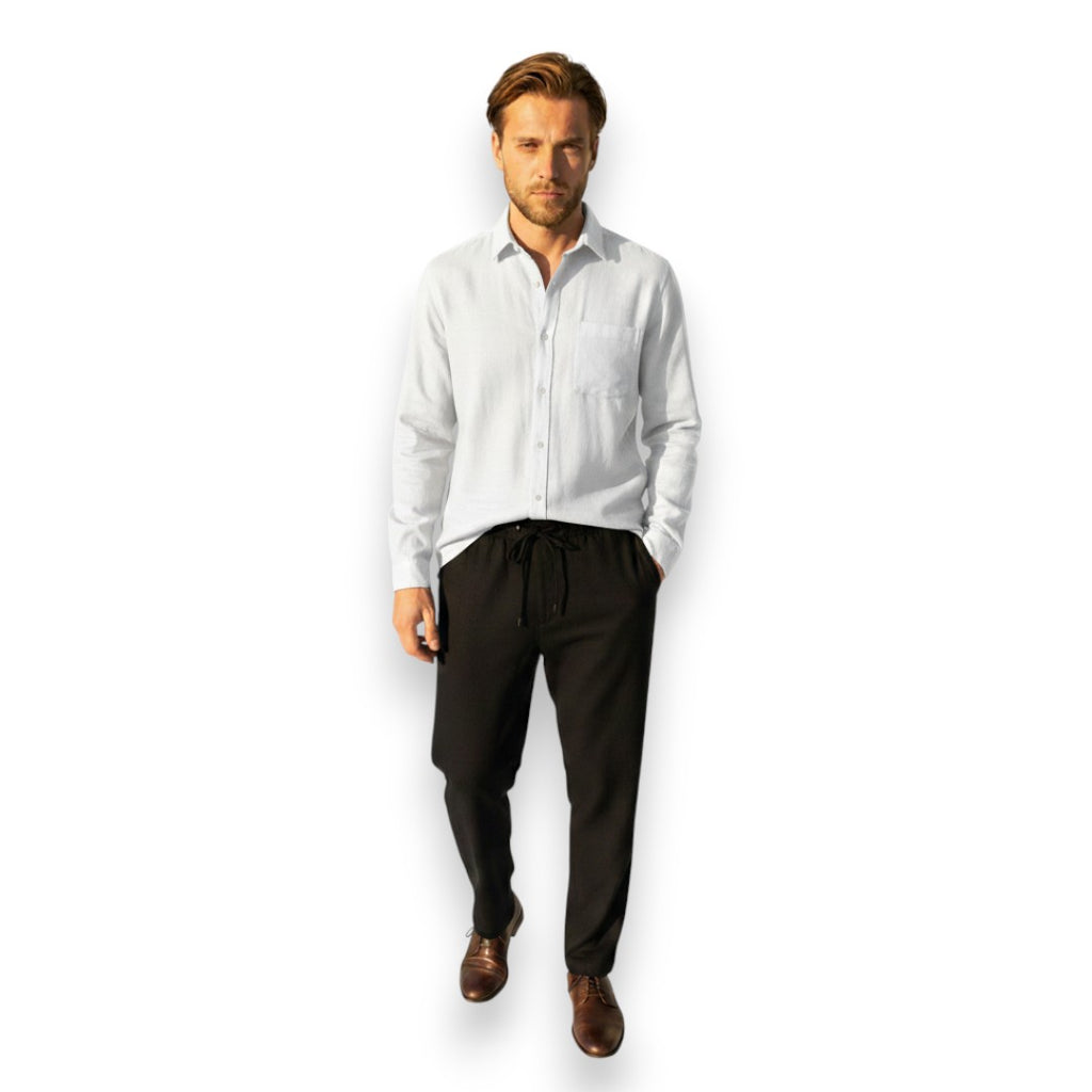 SaintGarnier™ | Executive Linen Set – Long-Sleeve Shirt & Pants