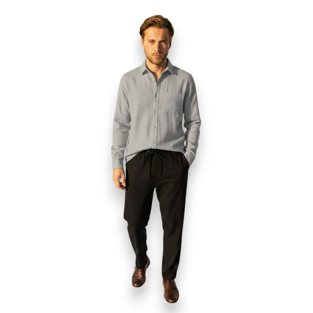 SaintGarnier™ | Executive Linen Set – Long-Sleeve Shirt & Pants
