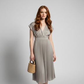 SaintGarnier™ | Fiona Pleated Midi Dress