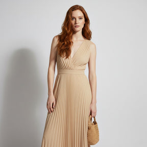 SaintGarnier™ | Fiona Pleated Midi Dress