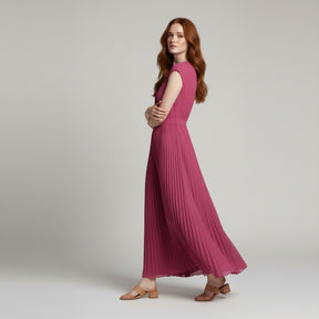 SaintGarnier™ | Fiona Pleated Midi Dress