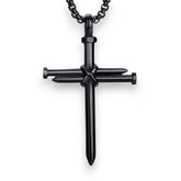 SaintGarnier™ | Forged Nail Cross Necklace – Faith & Strength