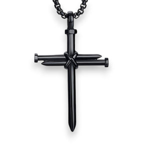 SaintGarnier™ | Forged Nail Cross Necklace – Faith & Strength