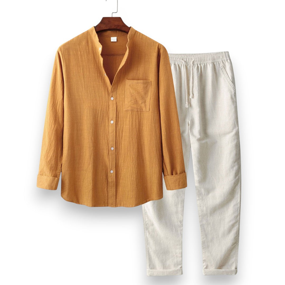 SaintGarnier™ | Golden Horizon Set – Long-Sleeve Shirt & Pants