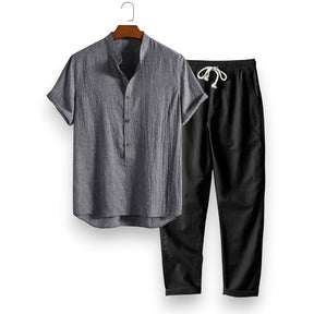 SaintGarnier™ | Linen Breeze Summer Set – Relaxed Shirt & Pants