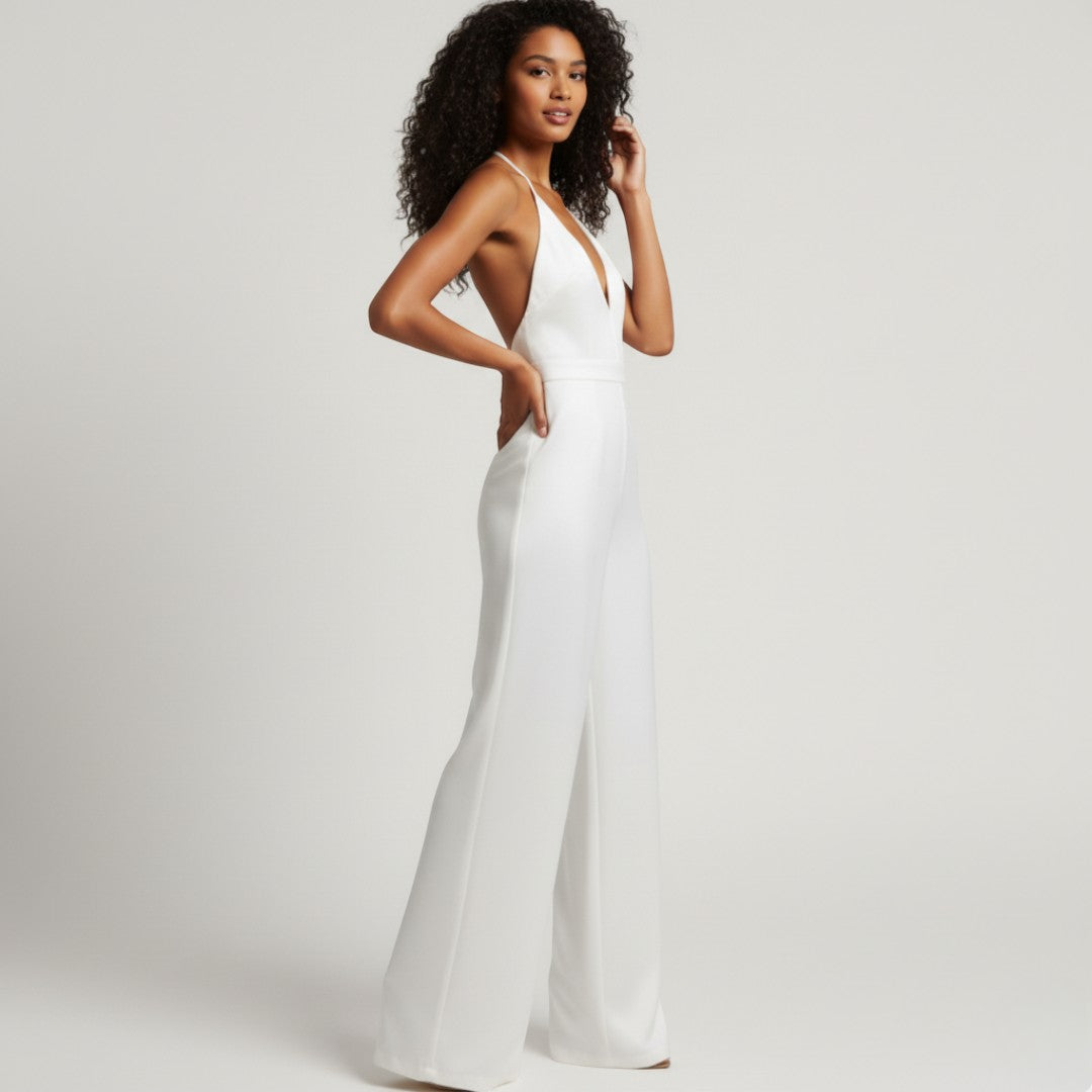 SaintGarnier™ | Lumière Pearl-Chain Jumpsuit