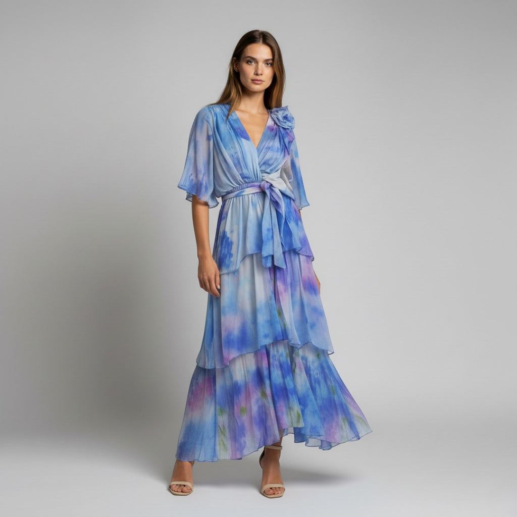 SaintGarnier™ | Lyra Chiffon Maxi Dress