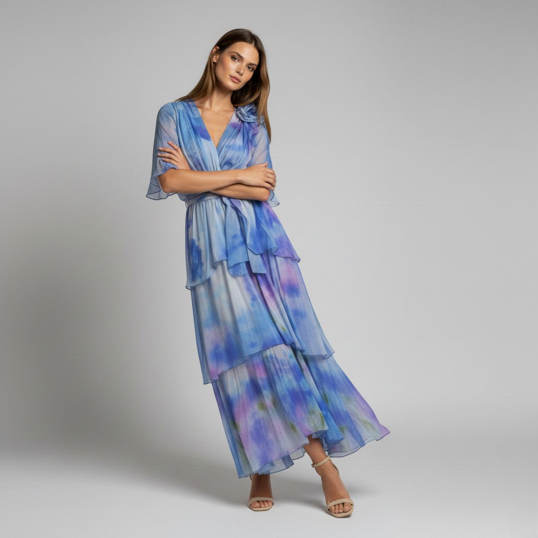 SaintGarnier™ | Lyra Chiffon Maxi Dress