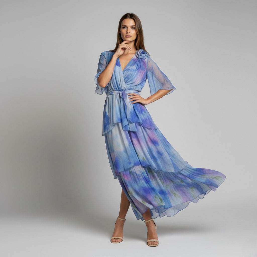 SaintGarnier™ | Lyra Chiffon Maxi Dress