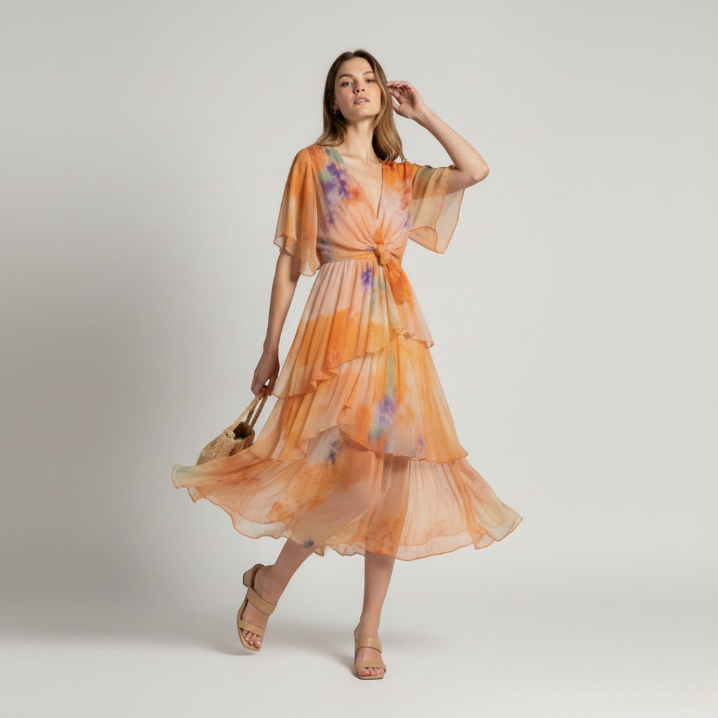 SaintGarnier™ | Lyra Chiffon Maxi Dress
