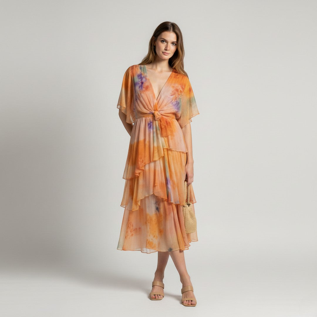SaintGarnier™ | Lyra Chiffon Maxi Dress