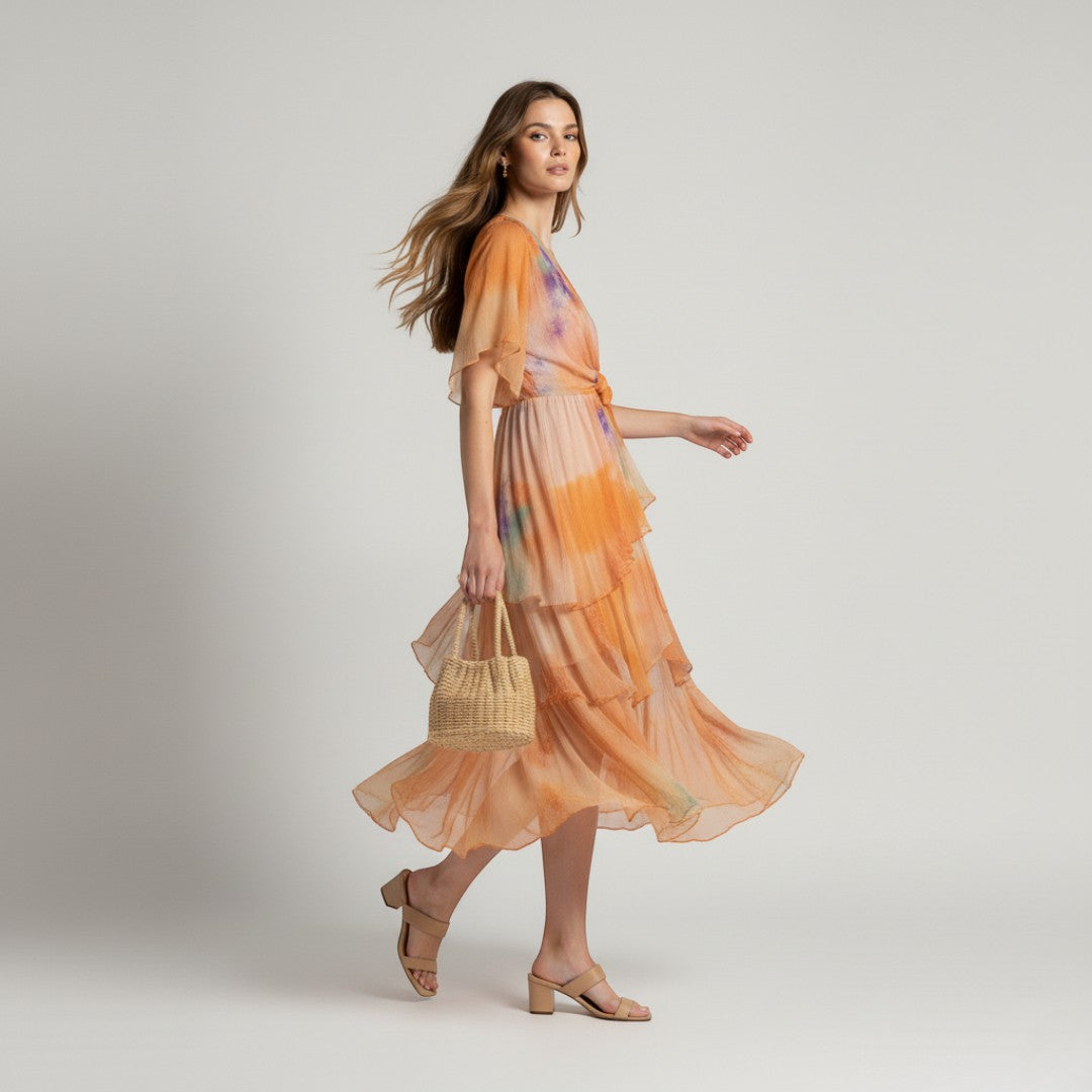 SaintGarnier™ | Lyra Chiffon Maxi Dress