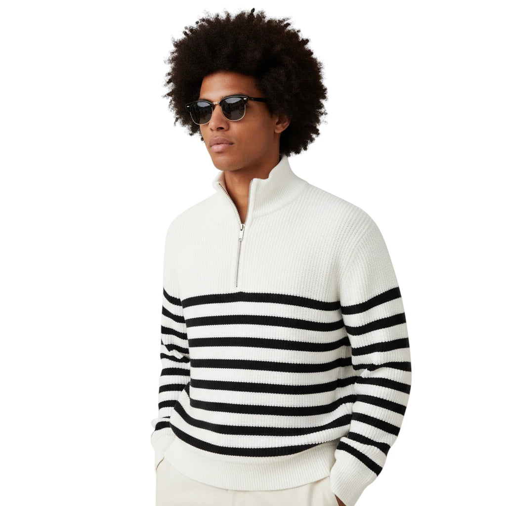 SaintGarnier™ Marceau Half-Zip Sweater