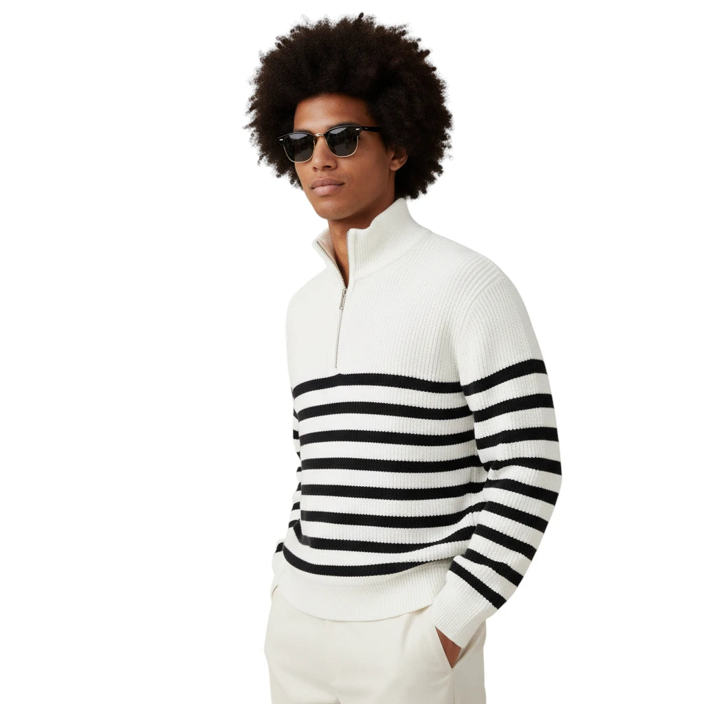 SaintGarnier™ Marceau Half-Zip Sweater