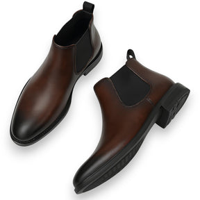 SaintGarnier™ | Men’s Polished Leather Chelsea Boots