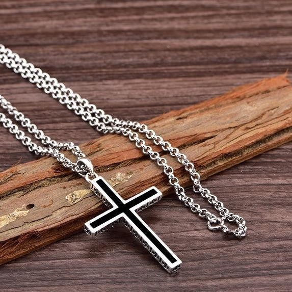 SaintGarnier™ | Minimalist Retro Cross Necklace – Timeless Faith