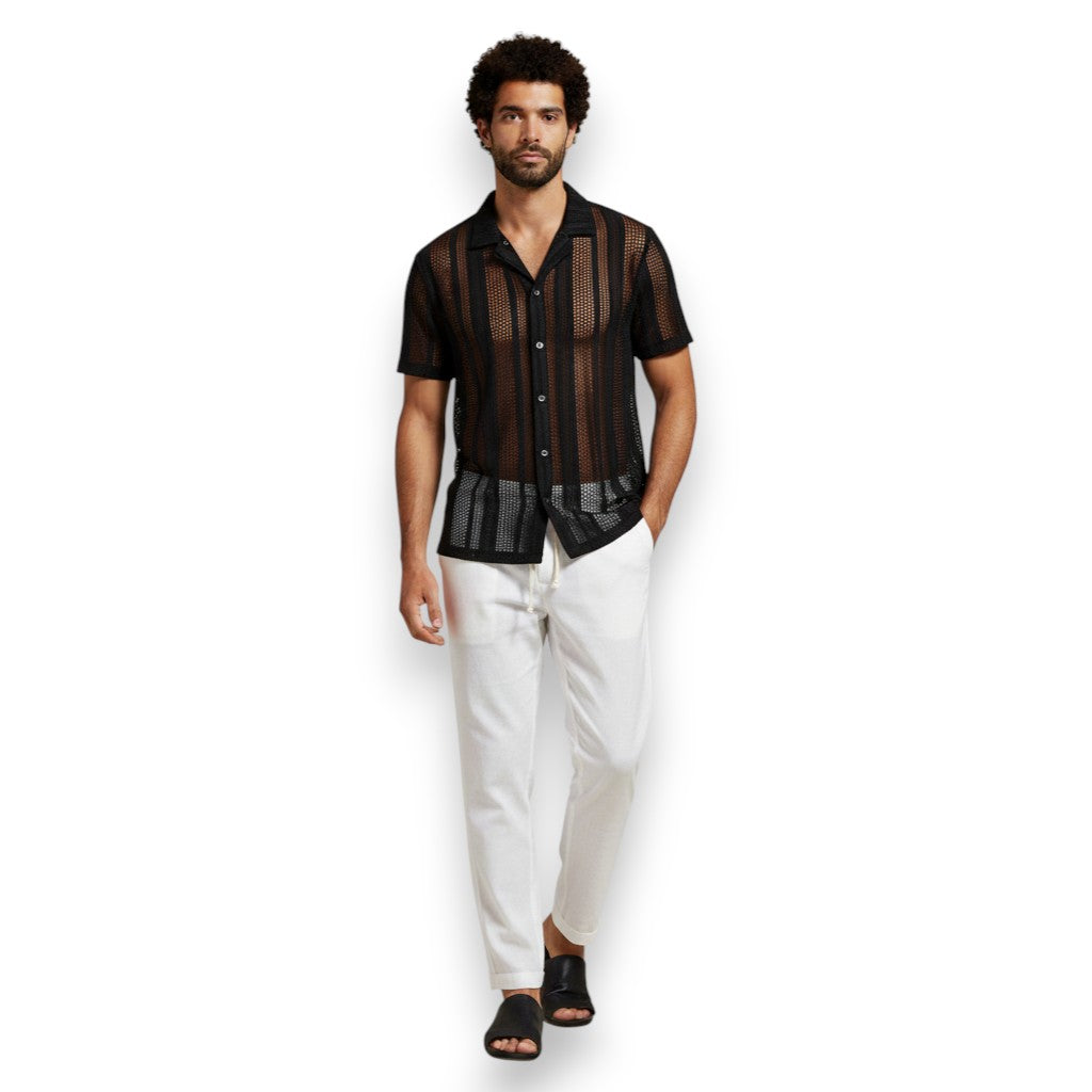 SaintGarnier™ | Monochrome Summer Set – Black & White Casual Elegance