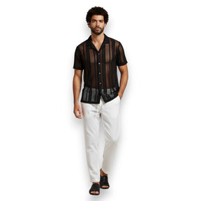 SaintGarnier™ | Monochrome Summer Set – Black & White Casual Elegance