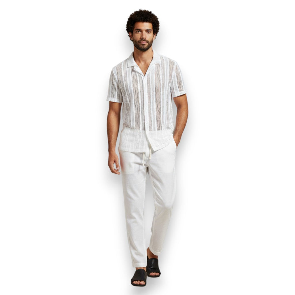 SaintGarnier™ | Monochrome Summer Set – Black & White Casual Elegance