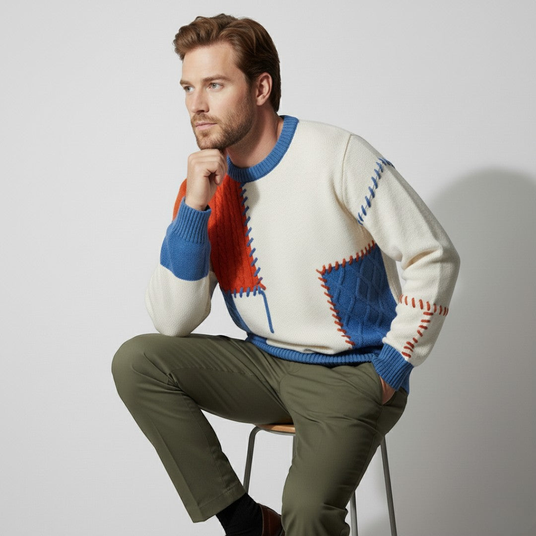 SaintGarnier™ | Mosaic Patchwork Sweater
