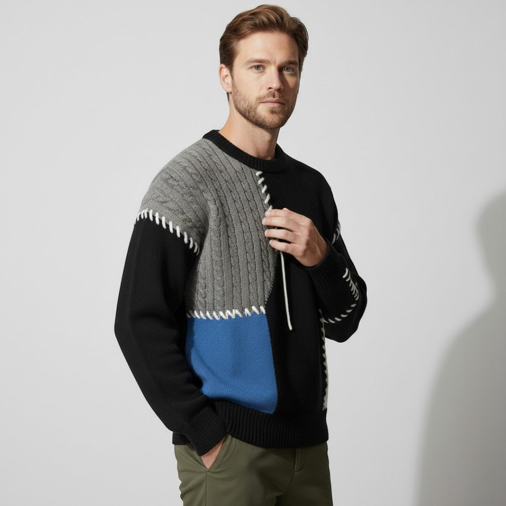 SaintGarnier™ | Mosaic Patchwork Sweater