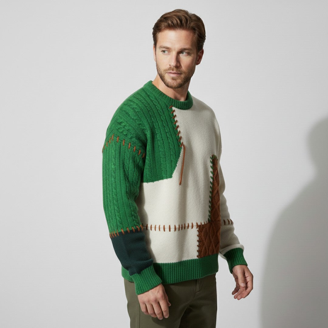 SaintGarnier™ | Mosaic Patchwork Sweater