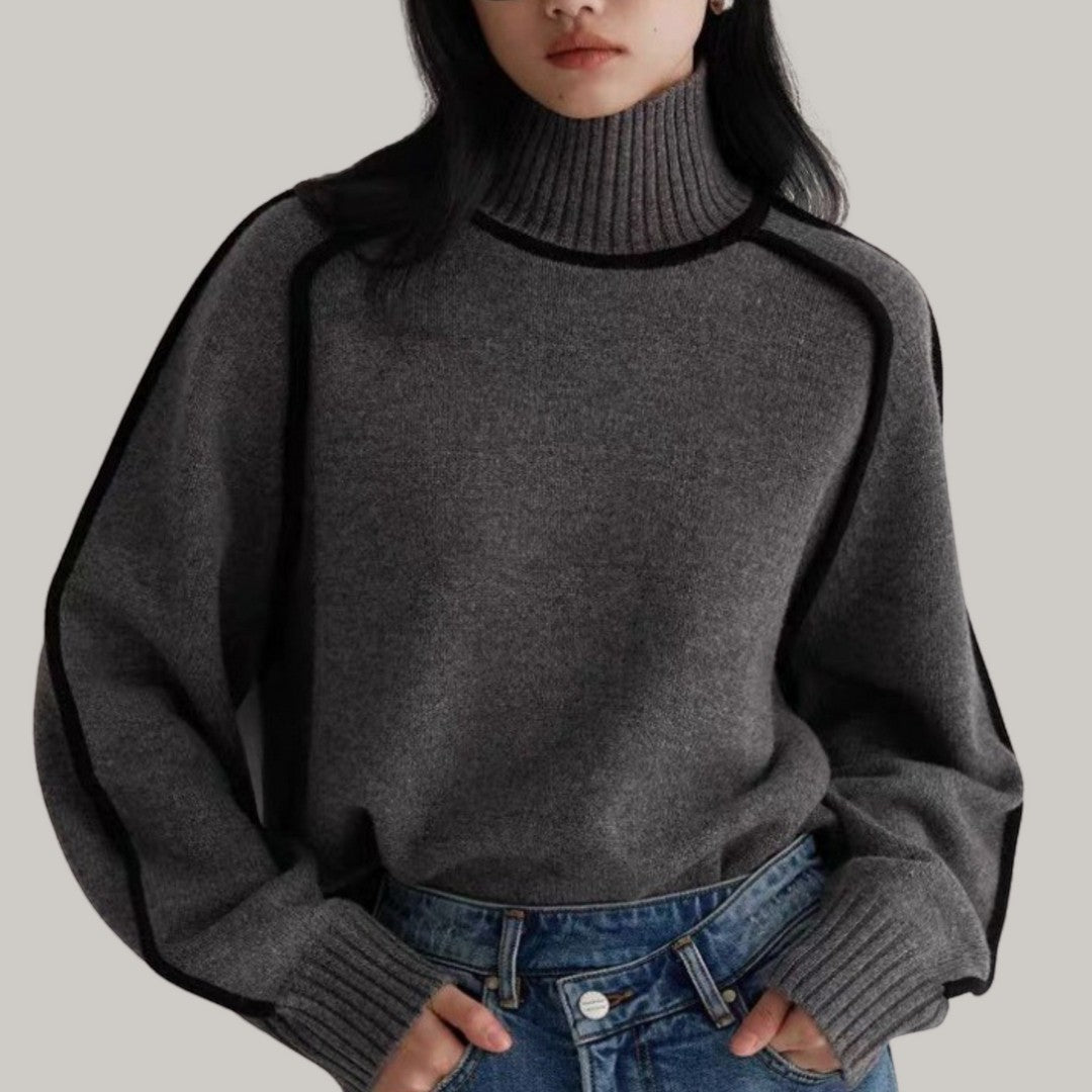SaintGarnier™ | Noémie Contrast Knit Sweater