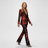 SaintGarnier™ | Noir Floral Satin Suit