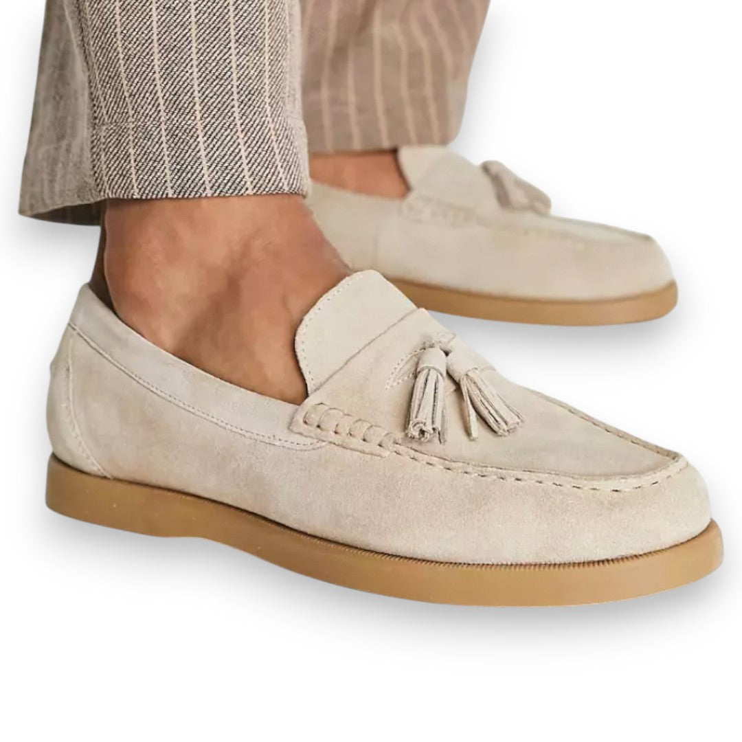SaintGarnier™ | Perrin Suede Loafers with Tassels
