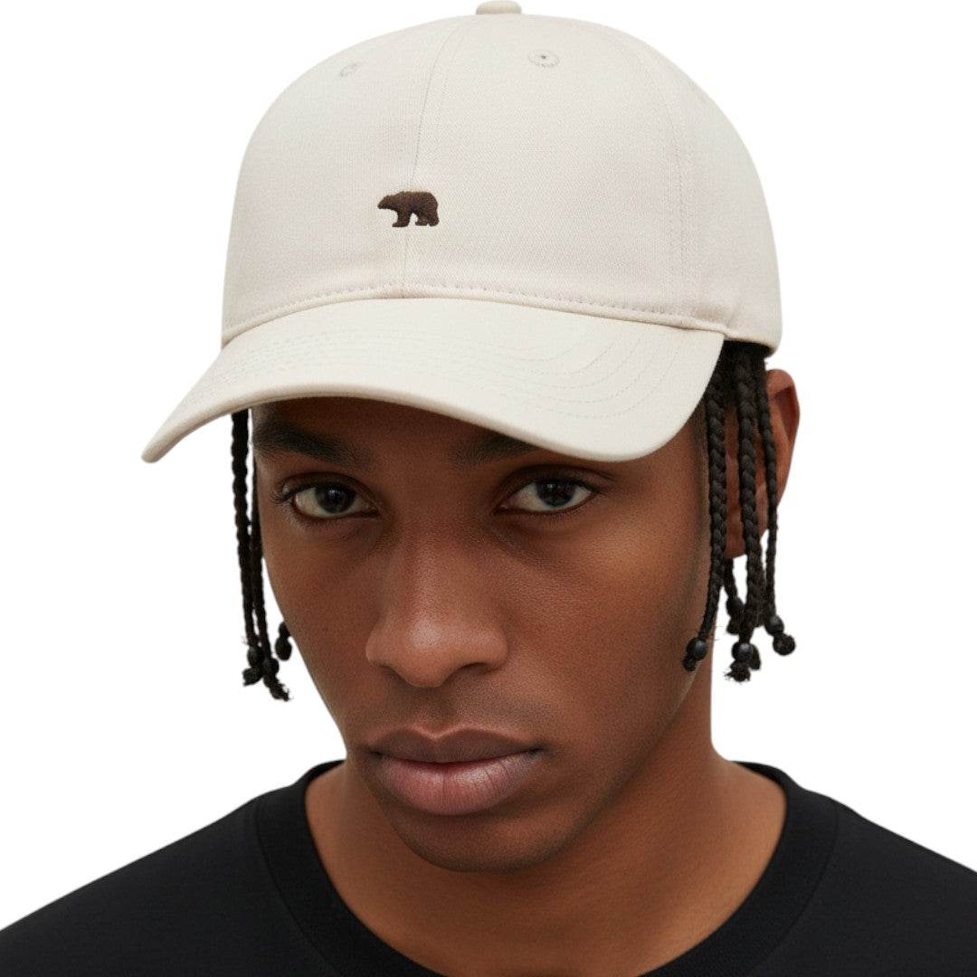 SaintGarnier™ | Polar Bear Embroidered Cap – Subtle Character, Everyday Comfort