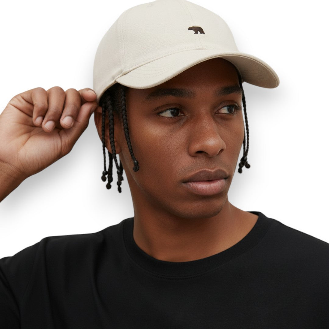 SaintGarnier™ | Polar Bear Embroidered Cap – Subtle Character, Everyday Comfort