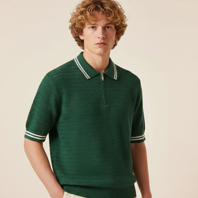 SaintGarnier™ | Porto Classic Zip Polo – Modern Heritage