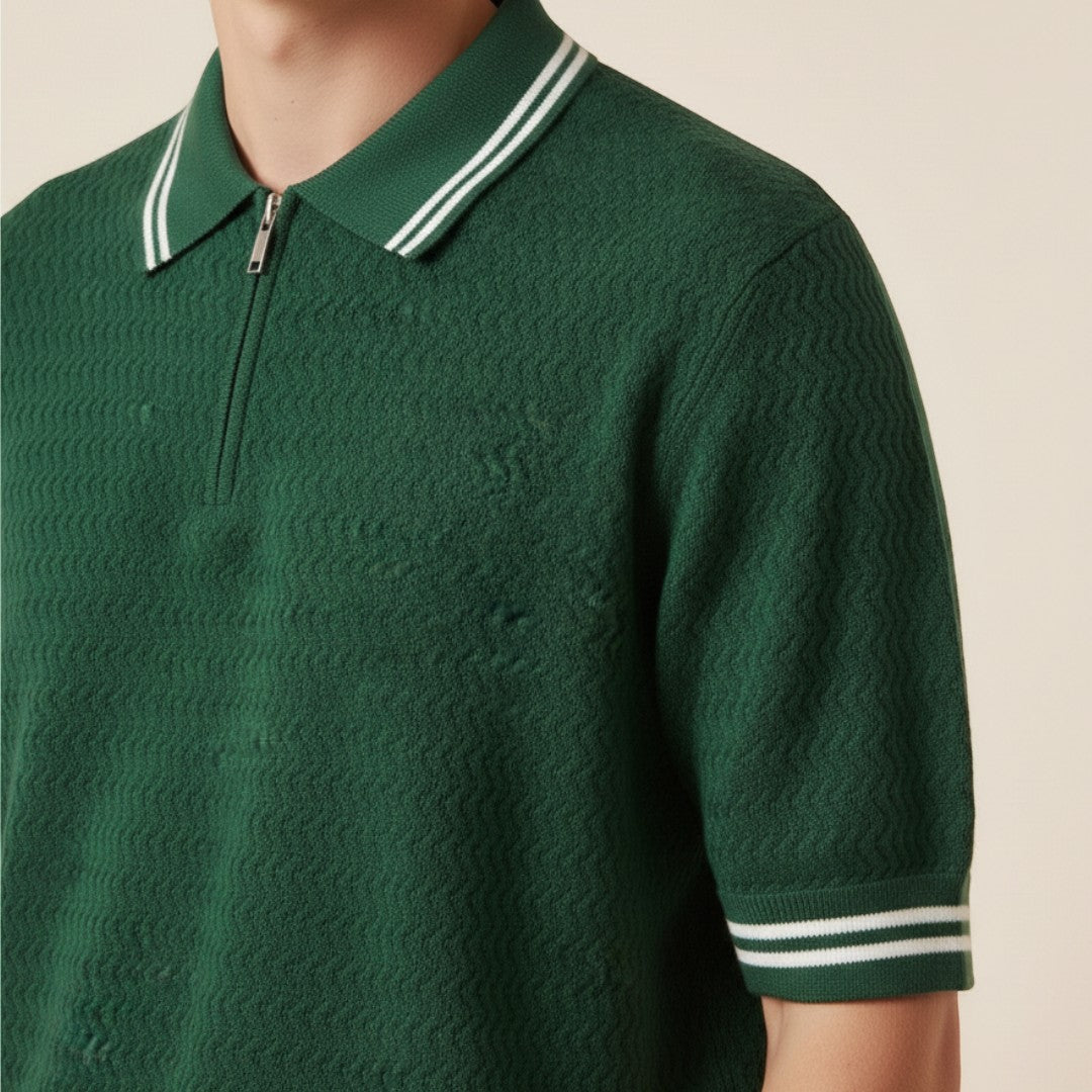 SaintGarnier™ | Porto Classic Zip Polo – Modern Heritage
