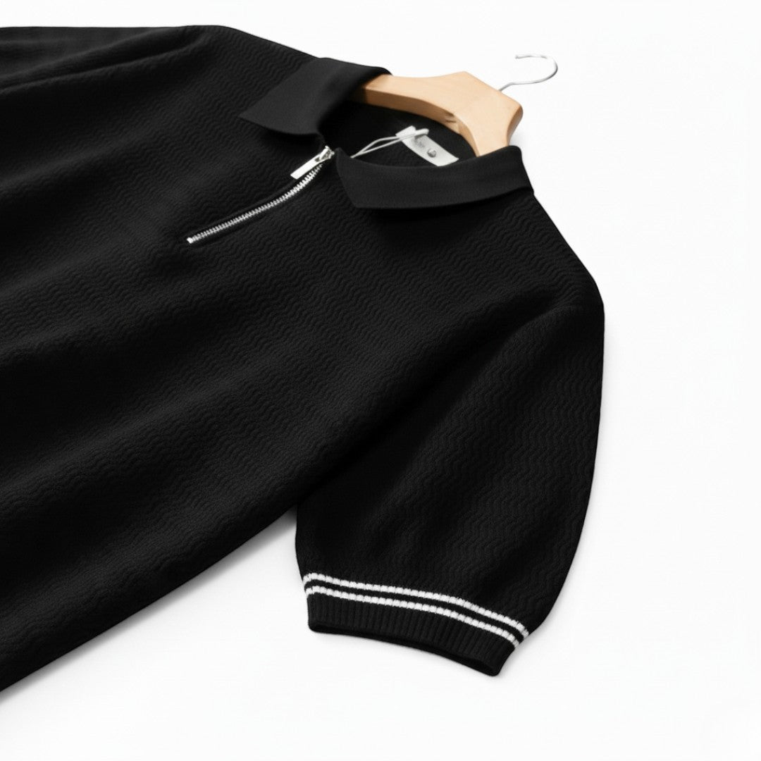 SaintGarnier™ | Porto Classic Zip Polo – Modern Heritage