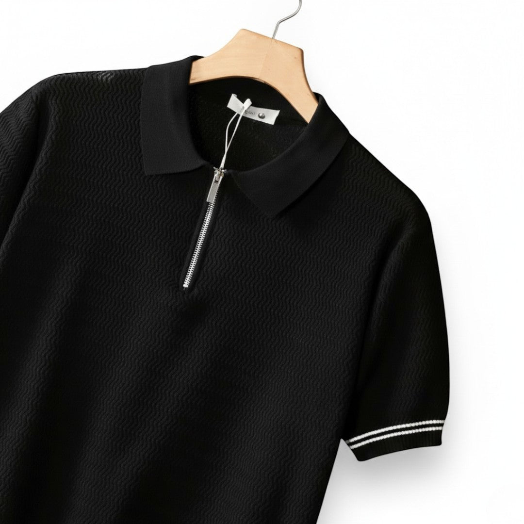 SaintGarnier™ | Porto Classic Zip Polo – Modern Heritage